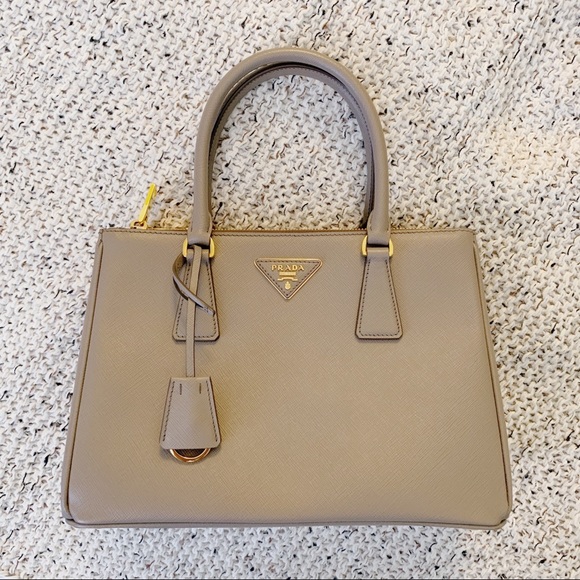 Prada Small Galleria Luxe Grey Brown - Picture 1 of 5